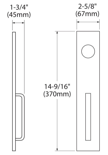 ED93 Series Grade1 Surface Mounted Vertical Rod Exit Device